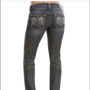 DARK ANGEL STRAIGHT JEANS - SLATE BLUE WASH